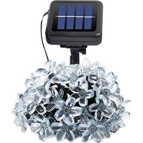 Guirlande Lumineuse Solaire - 20 LED Fleurs - Pour Jardin Clôture Terrasse Mariage Noël - 500 cm (1/5)