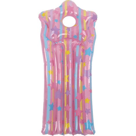 Matelas Gonflable pour Piscine 130x60cm Épais Anti-Fuites en PVC Écologique - Flotteur Rose pour Enfants (1/5)