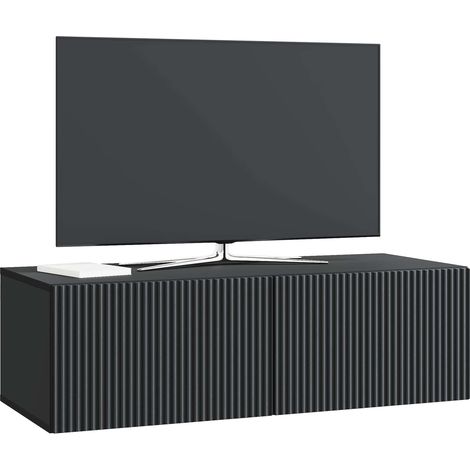 Maison Exclusive - Meuble TV mural Noir 98 x 41 x 30 cm Bois d'ingénierie