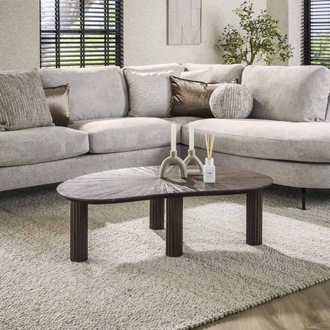 Table basse en teck massif marron Mylane (1/5)