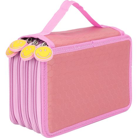 Trousse à crayons 4 couches 72 trous, grande capacité, étui à crayons de couleur avec fermeture éclair, motif dessin animé, fournitures scolaires (1/5)