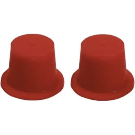 2x Bouchon anti-poussière bouchon d'obturation en plastique rouge Embout Raccord Capuchon Protection Tuyau Hydraulique Tube, Ø de fonctionnement 37,8 / 41 mm (1/2)