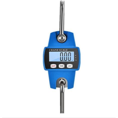 Balance de grue numérique, balance électronique suspendue 300 kg 660 lb, balance suspendue industrielle avec capteur précis, mini balance LCD portable avec crochet pour usine de ferme de chasse (1/5)