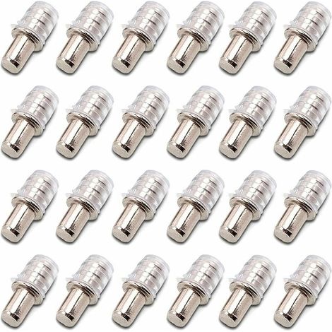 100 pezzi di pioli per mensole, pioli di supporto per mensole a inserimento, pioli di supporto per mensole a inserimento da 5 mm con manicotto in gomma per mensole in legno