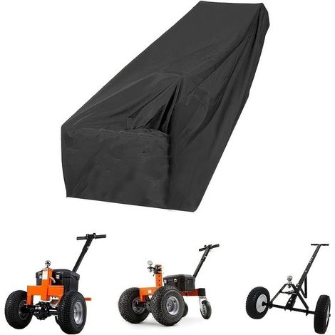 Housse de protection imperméable en tissu Oxford 210D pour chariot de jardin, terrasse, chariot, protection de meubles, noir, 113 cm, 42 cm, 18 cm (1/5)
