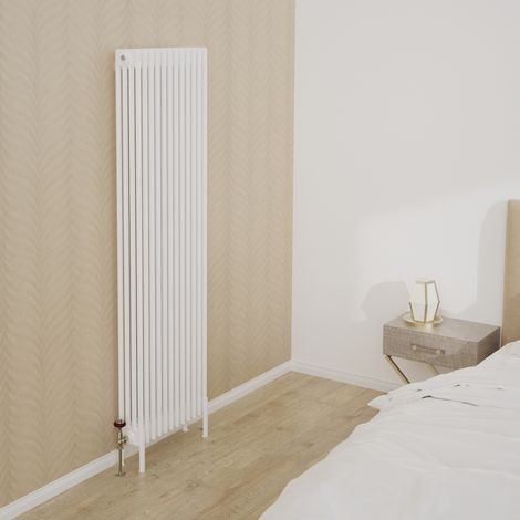 WarmeHaus 1800x560mm Vertical Traditional 4 Column White Radiator (1/5)