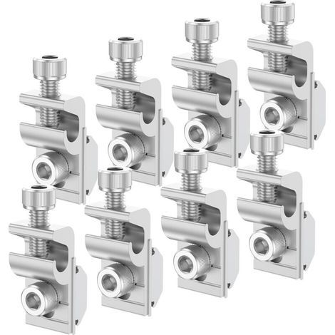 10pcs pince de terre Clip de mise à la terre réutilisable de panneau solaire Pince de fil de mise à la terre solaire résistante aux intempéries pour le support photovoltaïque du module PV (1/5)
