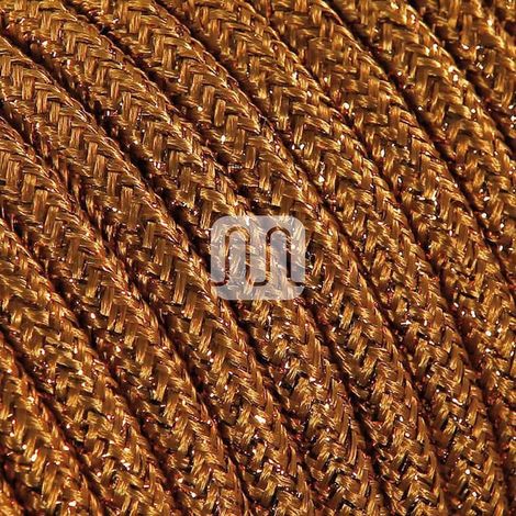 Cable eléctrico redondo redondo revestido de tela multicolor Cuchillas 'Cobre 2 x 0,75 para lámparas, lámparas, abat Jour, diseño. Made in Italy. (1/3)