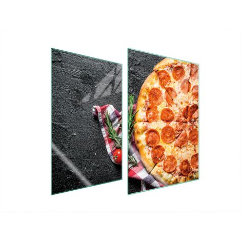 GLASSCHUTZPLATTE FÜR KÜCHE 2x35x52 PIZZA (1/5)