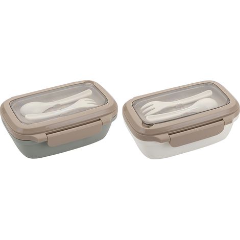 Lunchbox mit Löffel und Gabel, 1 Liter Mischung