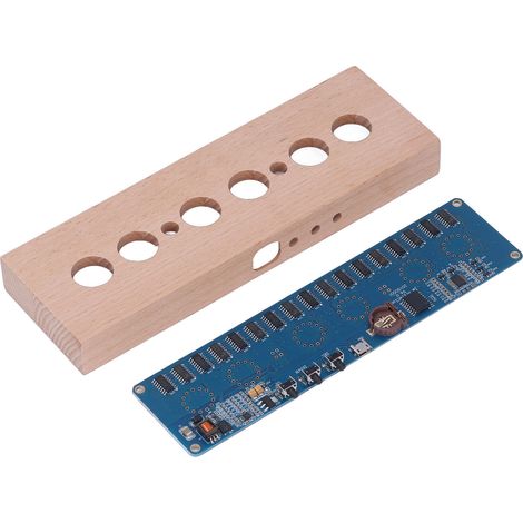 Kit Horloge Tube IN14 Bois de Hêtre Coque Module Lampe DIY Assemblage USB 5V Interface (1/5)