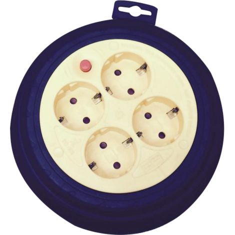 Avvolgicavo Spina 16A, Cavo 3GX1,5mm, Lunghezza  15 Metri, 4 Prese Universali,