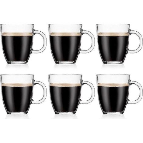 - Mug à café transparent, lot de 6 (1 paquet) - 350 ml (1/5)
