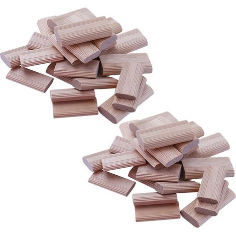 200 PièCes de Connecteurs de Chevilles en Bois Domino de 8 Mm, Bouchons en Bois de HêTre, Connecteurs D'ÉPissure de Meubles en Bois (1/5)