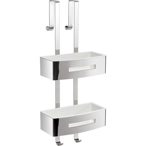 GEDY Poseidon porta oggetti doccia appendibile a 2 ripiani bianco codice prod: 000077192300000 (1/4)