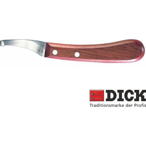 F.DICK Hufmesser ASCOT-CURVED (Gekräpft Rechts-Kurz-Schmal Palisander 65mm) (1/4)