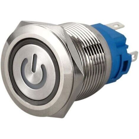 Interrupteur à Bouton Poussoir 220V Blanc pour Installation Murale Domestique (1/4)