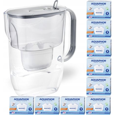 Caraffa filtrante per acque grigie Aquaphor Fresh da 3,2 litri con 10 cartucce Maxfor+ (1/5)