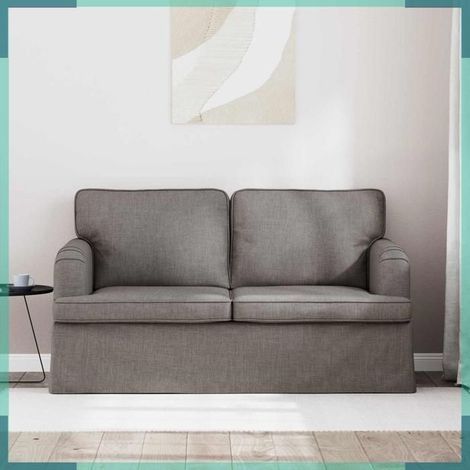 42024487 Canapé Taupe 144 x 80 x 85 cm tissu (1/5)