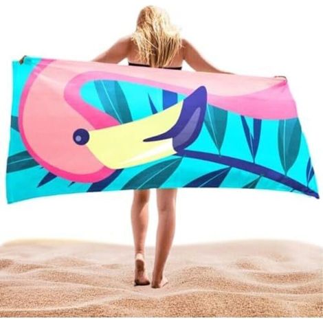 CSPARKV 140x70cm Serviette de Plage en Microfibre Anti Sable, Couverture de Plage légère, Anti-Sable et à séchage Rapide pour Bronzer Sports de Plein air Yoga (1/5)