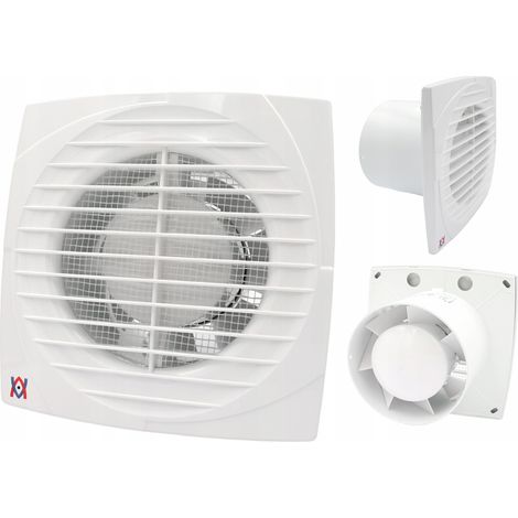 Ventilador extractor axial FI100 con interruptor de cable sencillo, eficiente 95 m³/h (1/5)