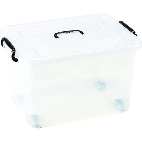 King Home CONTENITORE K-BOX 40L TRASPARENTE C/RUOTE 50,5x30x36h cm (1/4)