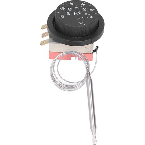 Thermostat de ventilateur électrique réglable 3 broches, sonde de contrôle de température, kit de régulation pour radiateur, interrupteur thermique 12V 24V (1/5)