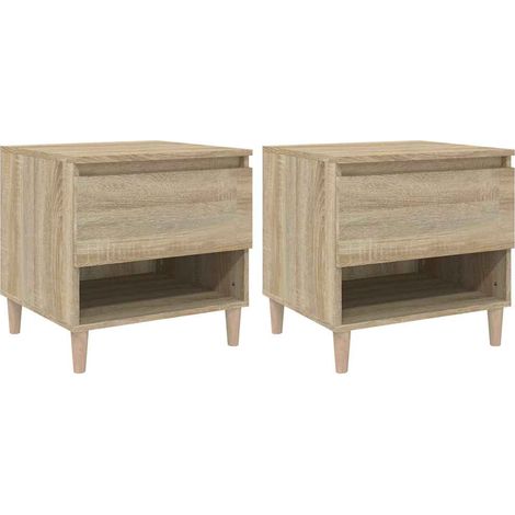 vidaXL Bedside Tables 2 pcs Sonoma Oak 50x46x50 cm Engineered Wood