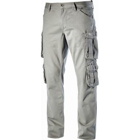 PANTALON DE TRAVAIL DIADORA MULTIPOCHES ÉLASTIQUE GRIS WAYET II - 16029875093 L (1/2)