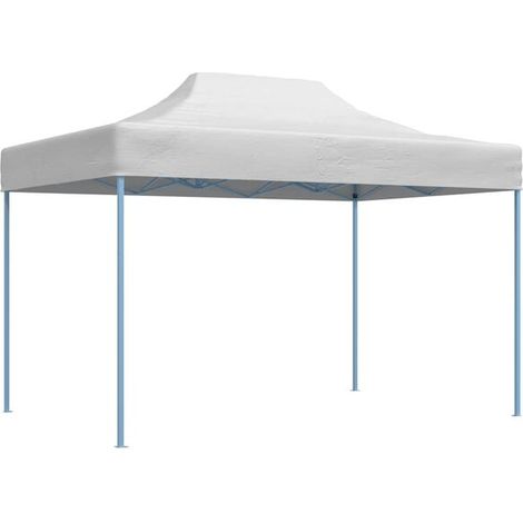 Tente de réception pliante professionnelle, 280x410x315 cm, structure en acier blanc. (1/2)