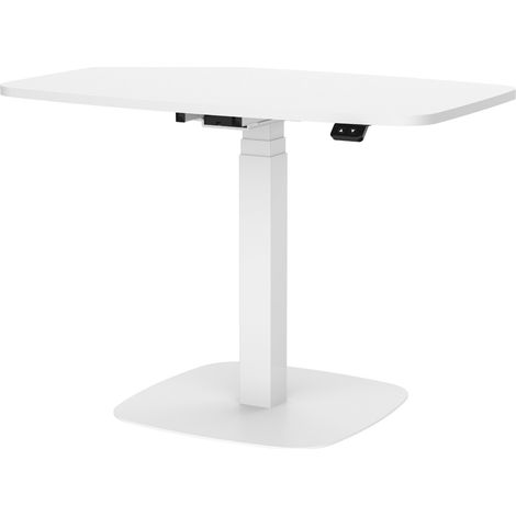 Lykke Mobile Stehpult L200, elektrisch, weiß, 90 x 55cm (1/4)