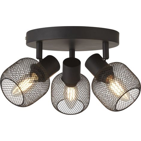 Faretto rotondo Meshy 3Lt Cage - Metallo nero (1/5)
