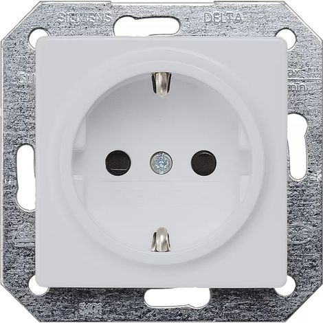 Siemens SCHUKO-Steckdose aluminium-metallic 10/16A 250V 5UB1934 (1/2)