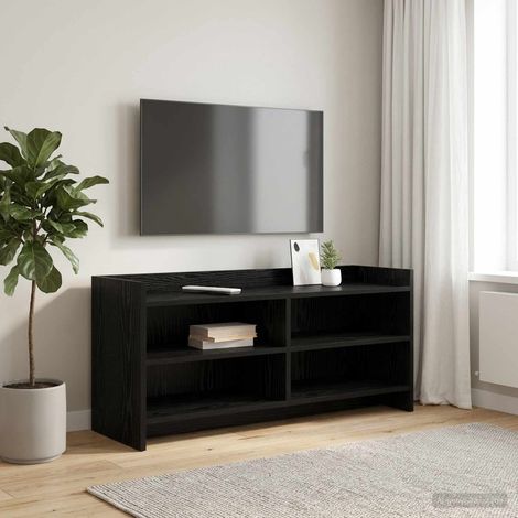 vidaXL Meuble TV 100 x 33 x 47 cm Chêne noir Bois d'ingénierie (1/5)