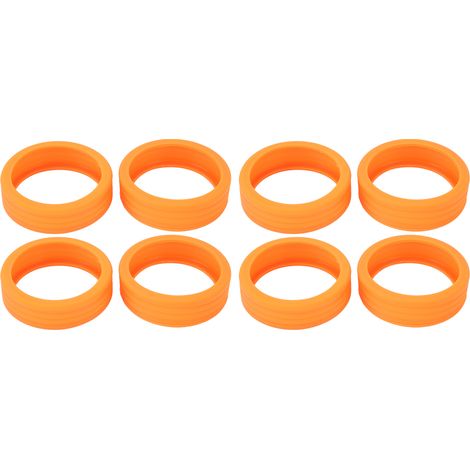 Housses de protection en silicone pour roues de valise, anti-bruit, orange (1/5)