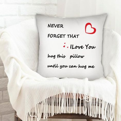 Housse de coussin sans coussin 45x45 durable pour cadeaux pour petite amie et petit ami (1/5)