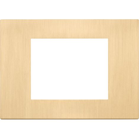 Placca 3 MODULI oro spazzolato SERIE LINEA VIMAR 30653.70
