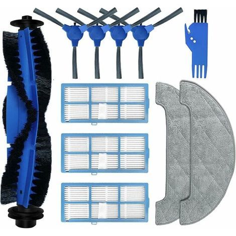 Zubehör Ersatzteile für Proscenic 850T, Ultenic D5s Pro, Ultenic D5s Pro+, Uoni S1 Roboterstaubsauger, 1 Hauptbürste, 4 Seitenbürsten, 3 Hepa-Filter, 2 Wischmopps, 1 Werkzeug (1/4)