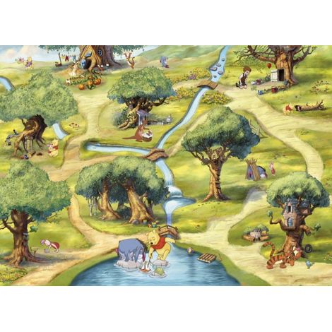 Papier peint Winnie et la foret des rêves bleus Disney 254X184 CM (1/4)