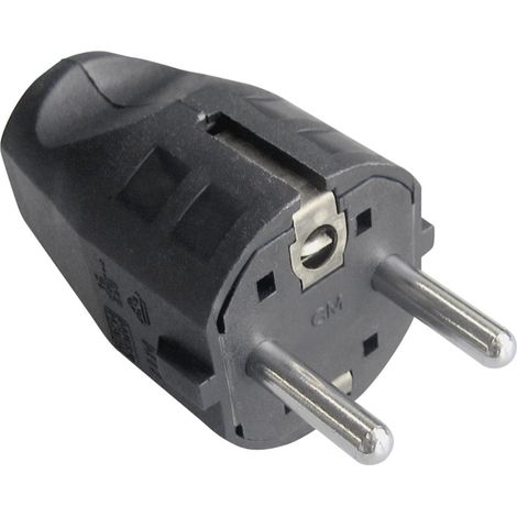 Bachmann 910.100 Schutzkontaktstecker Kunststoff  250 V Schwarz IP20