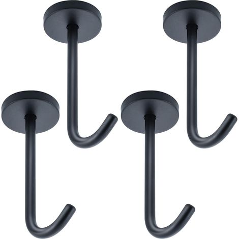 4-teiliges Set Wandhaken zum Einschrauben, 10 x 4 cm, Deckenhaken, robuste Wandhaken zum Einschrauben für Badezimmer, Küche, Schlafzimmer, Wohnzimmer