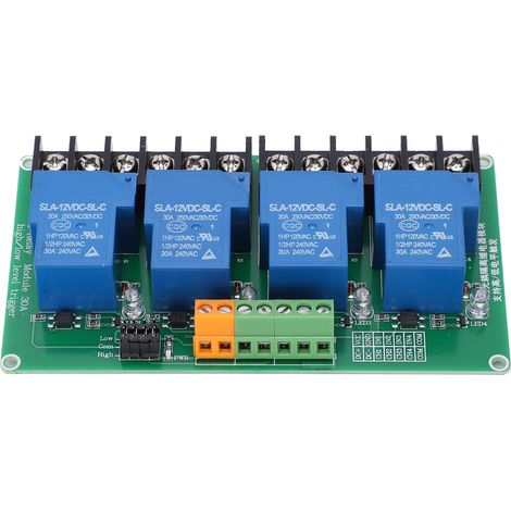 4-Kanal-12V-Relaismodul, automatische Hoch-/Niedrigpegel-Triggerung, elektronisches Bauteil (1/5)