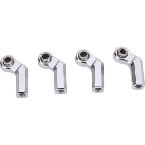 Lot de 4 rotules métalliques en alliage, diamètre 7 mm, filetage M4, haute précision, pour voitures RC, couleur argent. (1/5)