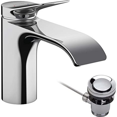 Hansgrohe Vivenis - Miscelatore da lavabo 80, con sistema di scarico, EcoSmart, cromo 75010000 (1/4)