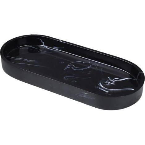 Plateau De Salle De Bain pour Réservoir De Toilette Plateau Résine à Motif Marbre Antidérapant