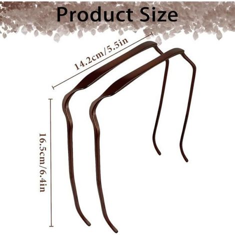 2 Serre-Têtes Carrés pour Lunettes de Soleil,Verceau de Cheveux Tendance Accessoires de Bandeau pour Femmes et Hommes Marron (1/4)