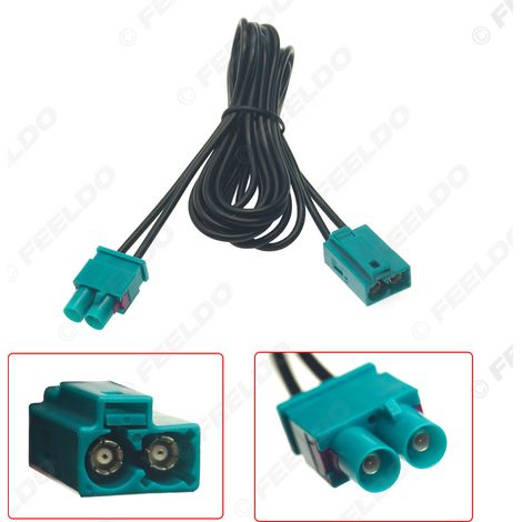 Câble adaptateur d'antenne FAKRA pour voiture de 1,5 mètre, câble de conversion de modification d'antenne FAKRA à double extrémité mâle et femelle de 150 cm.