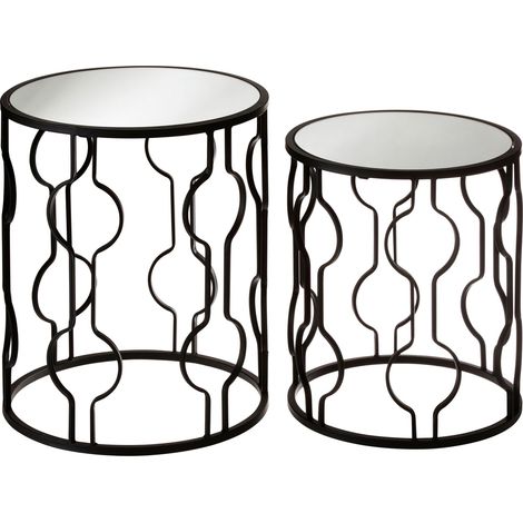 Premier Housewares Avantis Set of 2 Table with Undulating Frames (1/4)