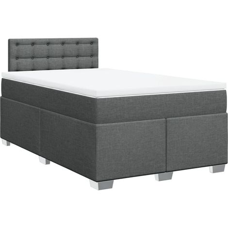 Maison Exclusive - Boxspringbett mit Matratze Dunkelgrau 120x190 (1/5)