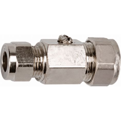 Gripp Verschraubung für Kupfer D.8x10/12x14 mit Absperrventil - pro Paar .